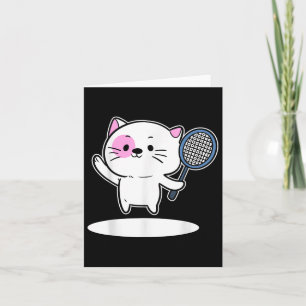 Tarjeta Gato jugando bádminton jugador de bádminton para h