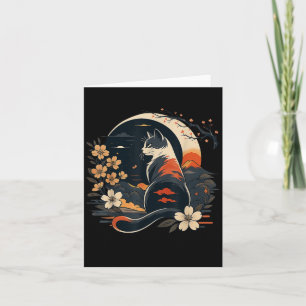 Tarjeta Gato Kawaii Anime Japonés Arte Divertido Hombres M