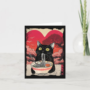 Tarjeta Gato Kawaii Comiendo Fideos Ramen Ramen Es Mi Vale
