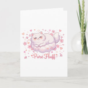 Tarjeta Gato Kawaii Esponjoso Puro