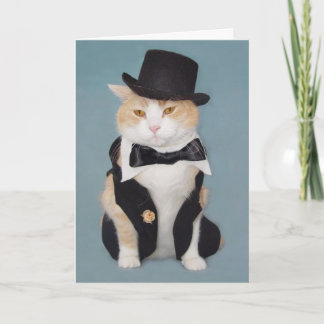Tarjeta Gato/Kitty formal gracioso personalizable
