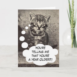 Tarjeta Gato Kitty Gatito Gatito Feliz Cumpleaños Pussycat