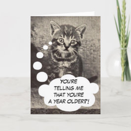 Tarjeta Gato Kitty Gatito Gatito Feliz Cumpleaños Pussycat