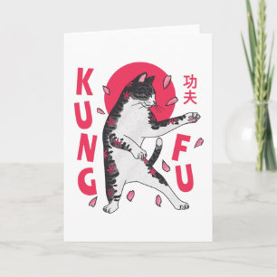 Tarjeta Gato Kung Fu