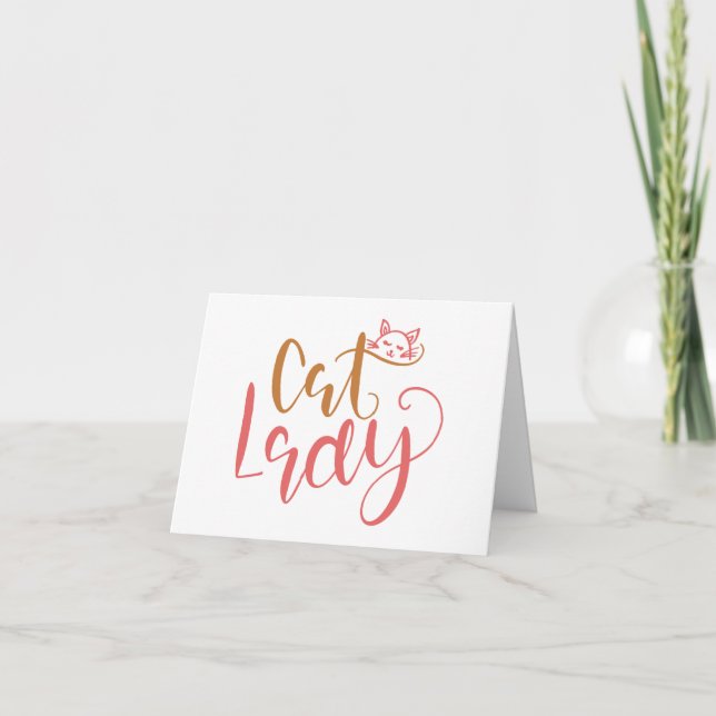 Tarjeta Gato Lady Blank Greeting (Anverso)