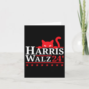 Tarjeta Gato Lady For Kamala Harris Tim Walz Vp 2024