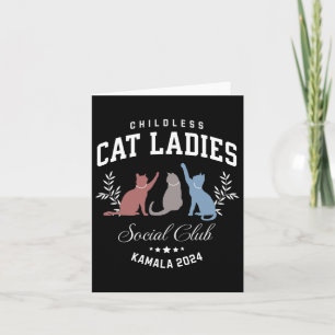 Tarjeta Gato Lady Social Club Kamala-harris Presidente 202