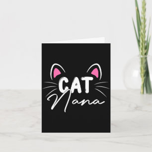 Tarjeta Gato lindo nana cara de gato mama madre feliz madr
