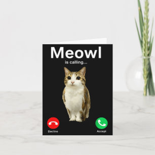 Tarjeta Gato llamando a Búho de gato Maldita Internet Dive