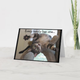 Tarjeta Gato loco al revés