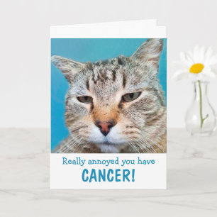 Tarjeta Gato Loco Con Cáncer Divertido