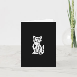 Tarjeta Gato Loco Dama Divertidas Chicas Mujeres Kitty Kit