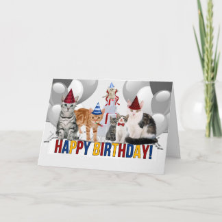 Tarjeta Gato Lover del cumpleaños del grupo