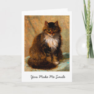 Tarjeta Gato Maine Coon Antiguo Me Haces Sonreír          