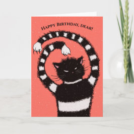 Tarjeta Gato Malvado En Invierno Snowy Personalizado Kitty