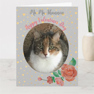 Tarjeta Gato Mamá Personalizada San Valentín Sorpresa