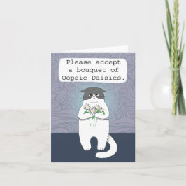 Tarjeta Gato Mess disculpa por accidente de gato Oopsie lo