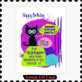 Tarjeta Gato Miedoso "Identidad Robada" Cumpleaños