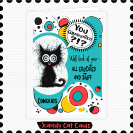 Tarjeta Gato Miedoso "¿Te Graduaste?"