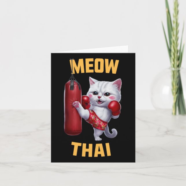 Tarjeta Gato Muay Tailandés Meow Thai - Boxeo Tailandés Pa (Anverso)