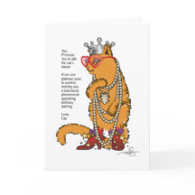 Gato Naranja Divertido Glamour Puss