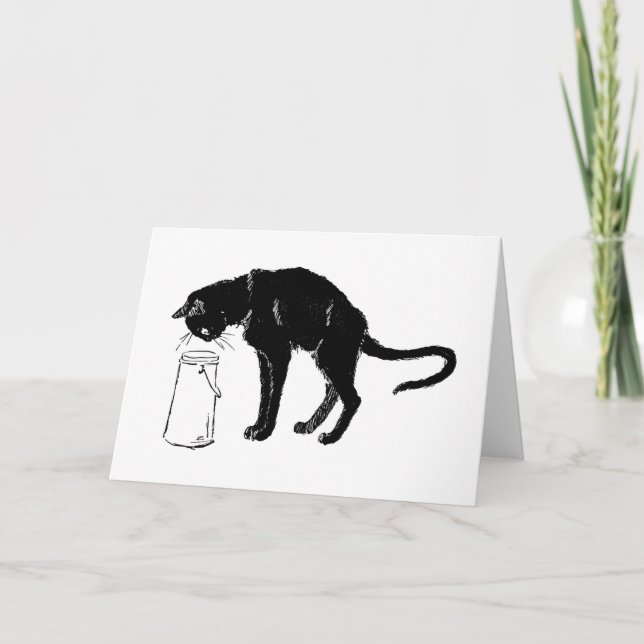 Tarjeta Gato negro, Alexandre Steinlen (Anverso)