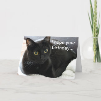 Tarjeta Gato negro de cumpleaños