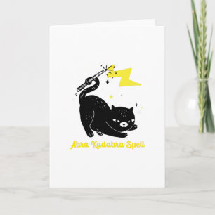 Tarjeta Gato negro de mago - Hechizo Abra Kadabra