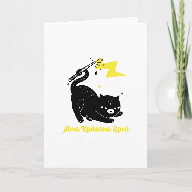 Tarjeta Gato negro de mago - Hechizo Abra Kadabra (Anverso)