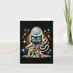 Tarjeta Gato negro disco estético
