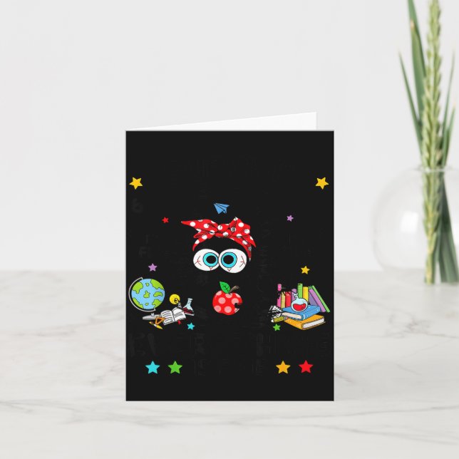 Tarjeta Gato Negro Divertido Sobreviví 67 Días De Colegio  (Anverso)