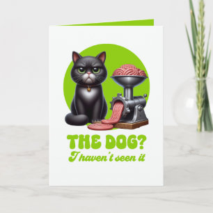 Tarjeta Gato Negro Divertido y Sarcástico