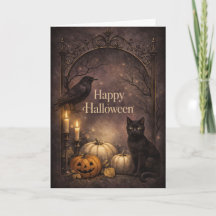 Gato Negro Gótico de Halloween