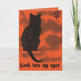 Tarjeta Gato negro Halloween
