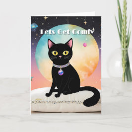 Tarjeta Gato Negro - Vamos a estar cómodos