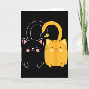 Tarjeta Gato negro y naranja valentín Gato jengibre Valent