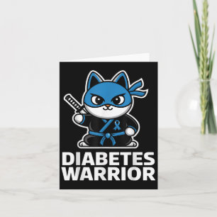 Tarjeta Gato Ninja de la Cinta Azul de Conciencia de la Di