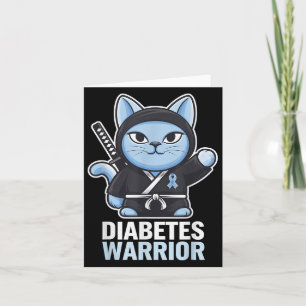 Tarjeta Gato Ninja de la Cinta Azul de Conciencia sobre la