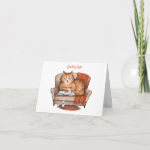 Tarjeta Gato Papá Divertido Día del Padre Personalizado