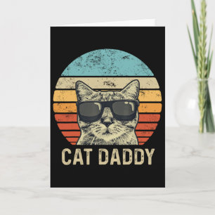 Tarjeta Gato Papá Gafas Retro Gato Cool Regalo Papá Día de