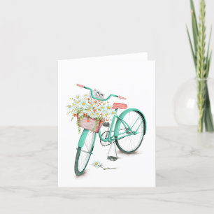 Tarjeta Gato persa en canasta de margarita