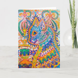 Tarjeta Gato psicodélico, Louis Wain