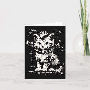 Tarjeta Gato punk Nge Gato rebelde Estilo alternativo