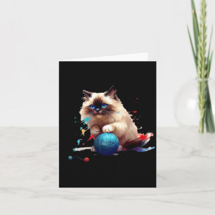 Tarjeta Gato Ragdoll Pijama Perfecto Para Amantes De Los G