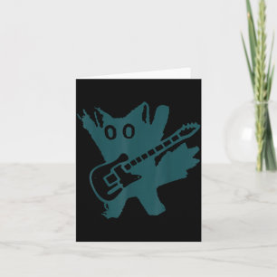 Tarjeta Gato Rockstar Tocando Guitarra Eléctrica Gato Dive