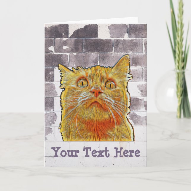 Tarjeta Gato Rojo en Problemas. (Anverso)