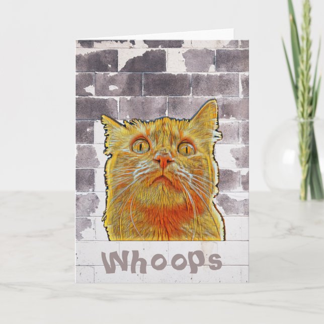 Tarjeta Gato Rojo en Problemas. (Anverso)