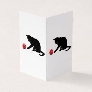 Tarjeta Gato Rolling Dice RPG Rol Jugando Juegos Gaming Lo