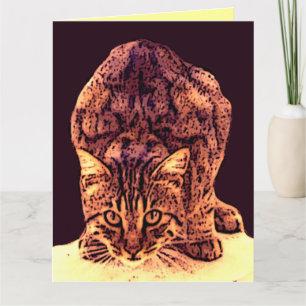 TARJETA GATO SALVAJE GATITO