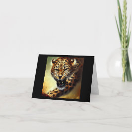 Tarjeta Gato salvaje Leopard (10)